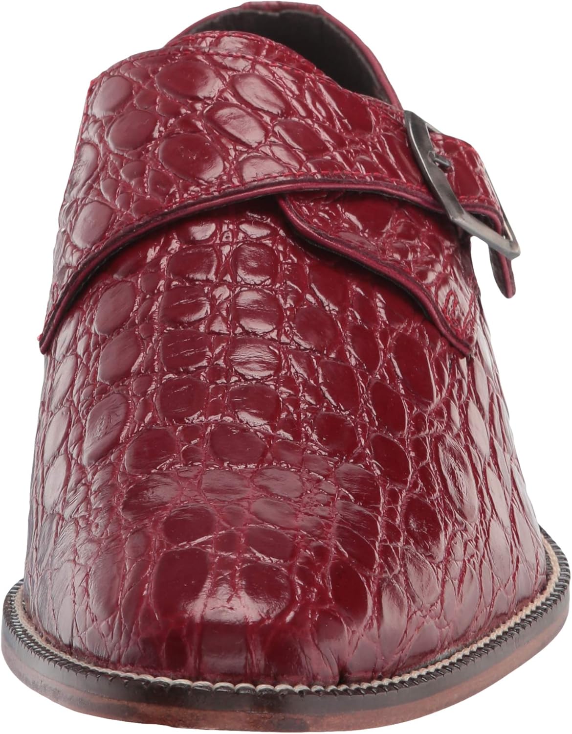 Stacy Adams mens Gavino Plain Toe Monk Strap,RED,13 M US