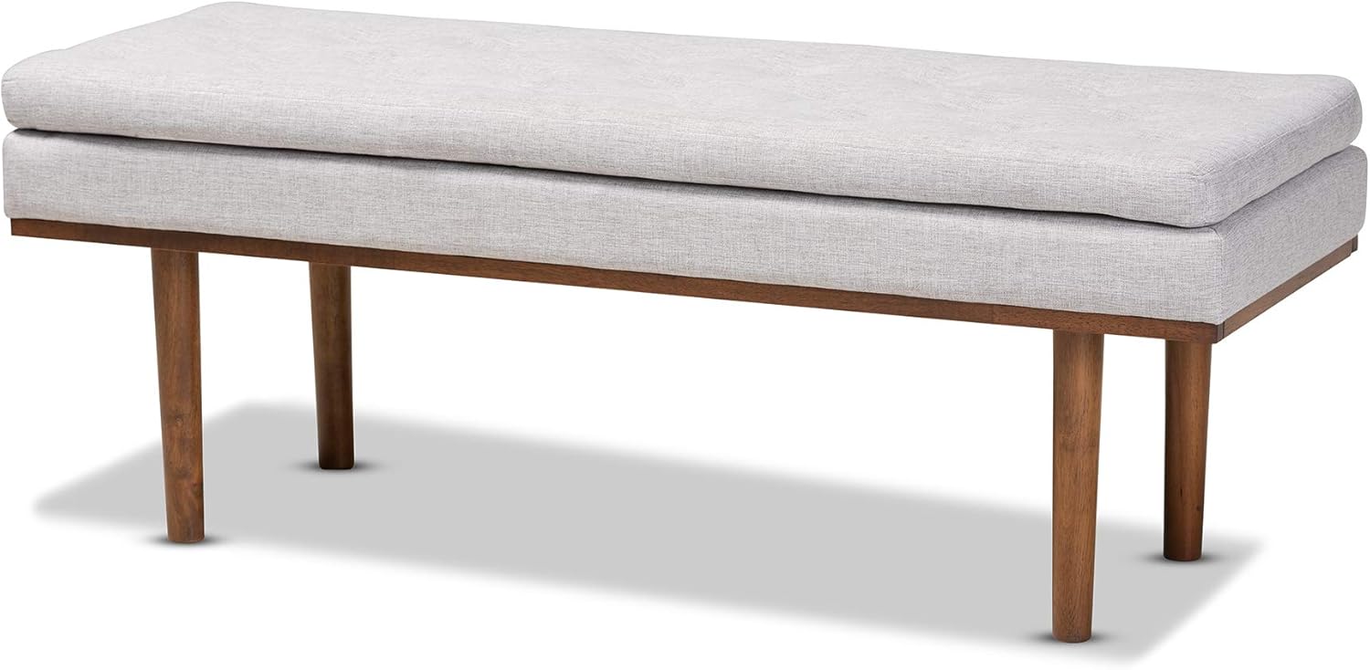 Baxton Studio Benches, One Size, Greyish Beige/Walnut