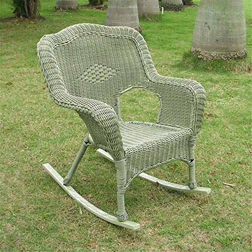 International Caravan Furniture Piece Camelback Resin Wicker Rocker
