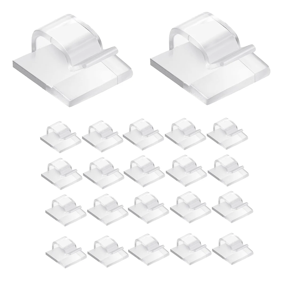 100 Pc Outdoor Light Clips for String Lights Self Adhesive Mini Cable Hooks Wire Clips Hooks Cord Organizer Holder Clear