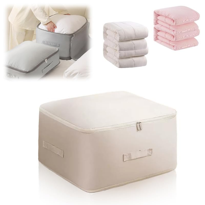 Upgraded Ultra Space Saving Self Compression Organizer, 2024 New Large Capacity Space Saver Quilt Compression Storage Bag, Comforters Compression Duvet Storage Bag for Clothes, Blankets