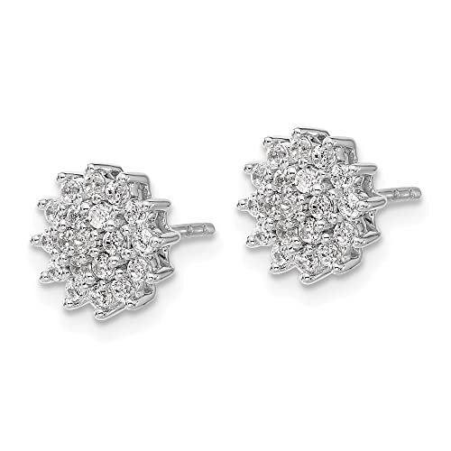 Diamond2Deal 14k Gold 0.57ct Round Cut Lab Grown Diamond Stud Earrings Fine Jewelry for Women