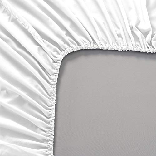 Royal Hotel Bedding Solid White 600-Thread-Count 4pc King Bed Sheet Set 100-Percent Cotton, Sateen Solid, Deep Pocket