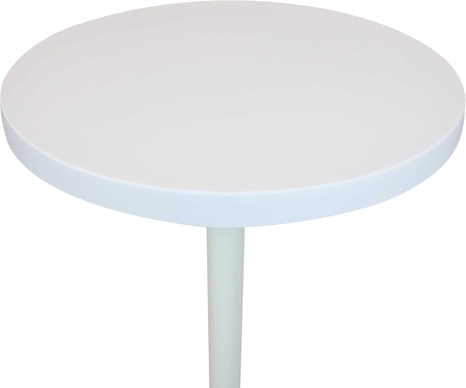 Sunnydaze 28-Inch Round All-Weather Plastic Patio Bar Pub Table - Foldable Design - Commercial Grade - White