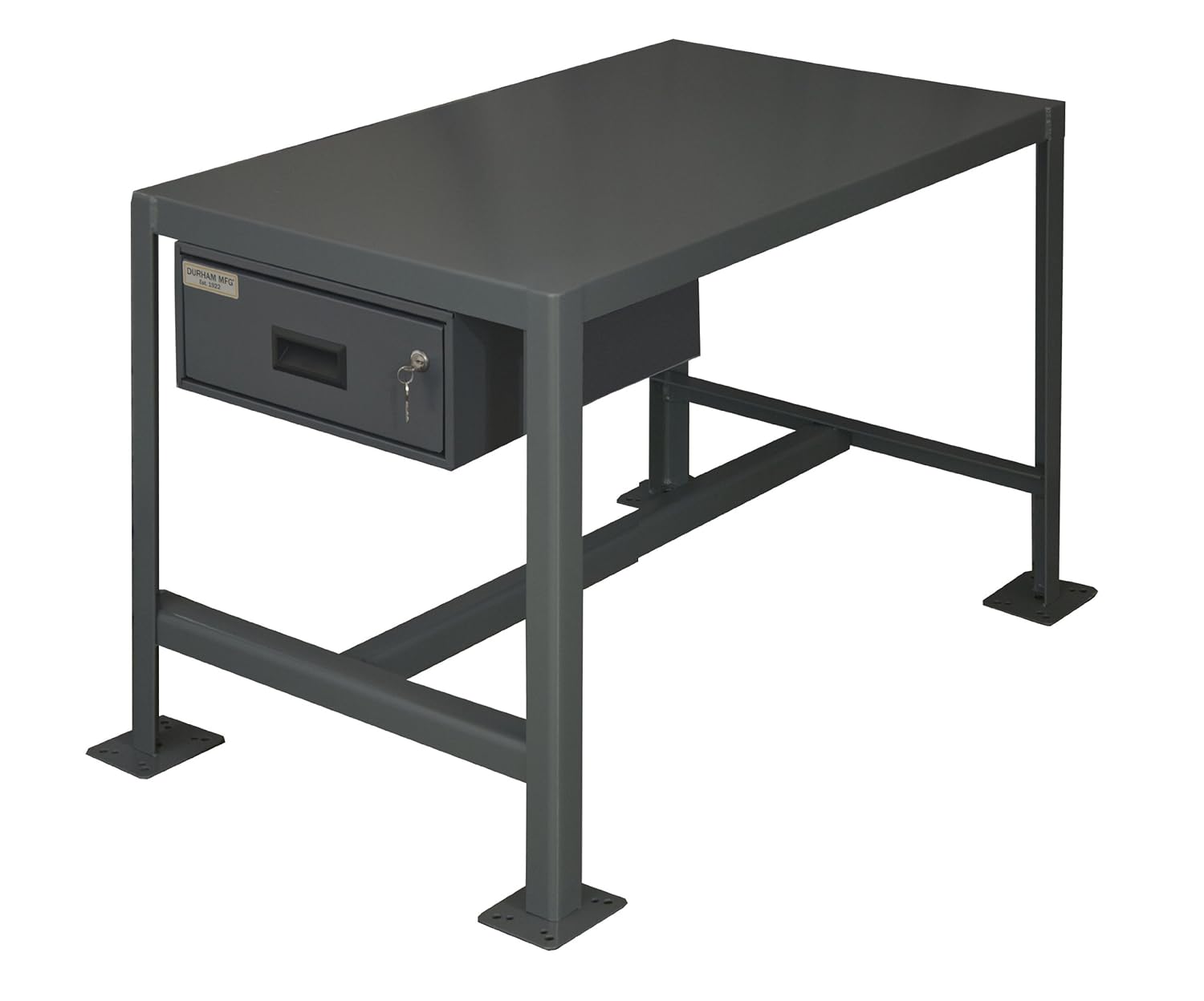 Durham MTD182442-2K195 Medium Duty Machine Table, Drawer, Gray