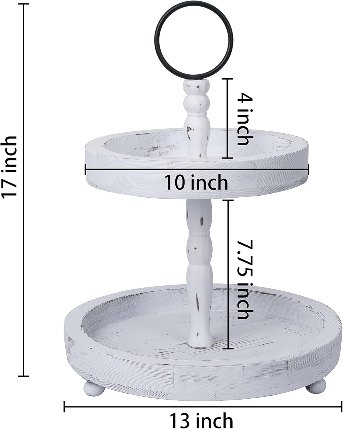 Tiered Tray Stand 2 Tier Farmhouse Serving Tray 13