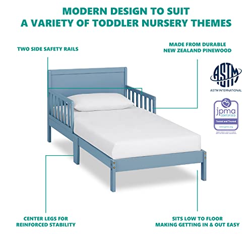 648-WHT Brookside Toddler Bed, 53lx29bx28h inches, White & Baby Fairy 5” Foam Crib & Toddler Bed Mattress in a Box, White I Greenguard Gold Certified I JPMA Certified