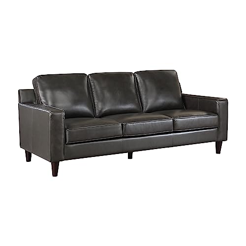 Lexicon Yesenia Leather Match Living Room Sofa Set, 2-Piece, Gray