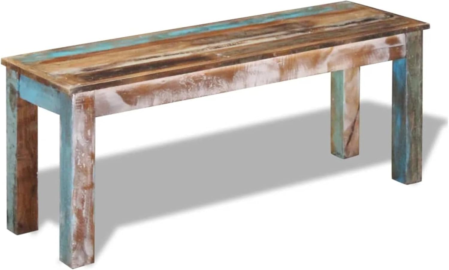 Tidyard Rustic Bench Reclaimed Wood Entryway Bench Seat Chair Pure Handmadefor for Hallway Living Room 43.3 x 13.8 x 17.7 in