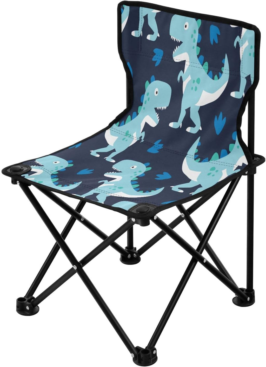Cartoon Dinosaurs Camping Chair Lightweight Portable Folding Chair Beach Chair with Carry Bag for Outdoor Adventures Patio and Picnics