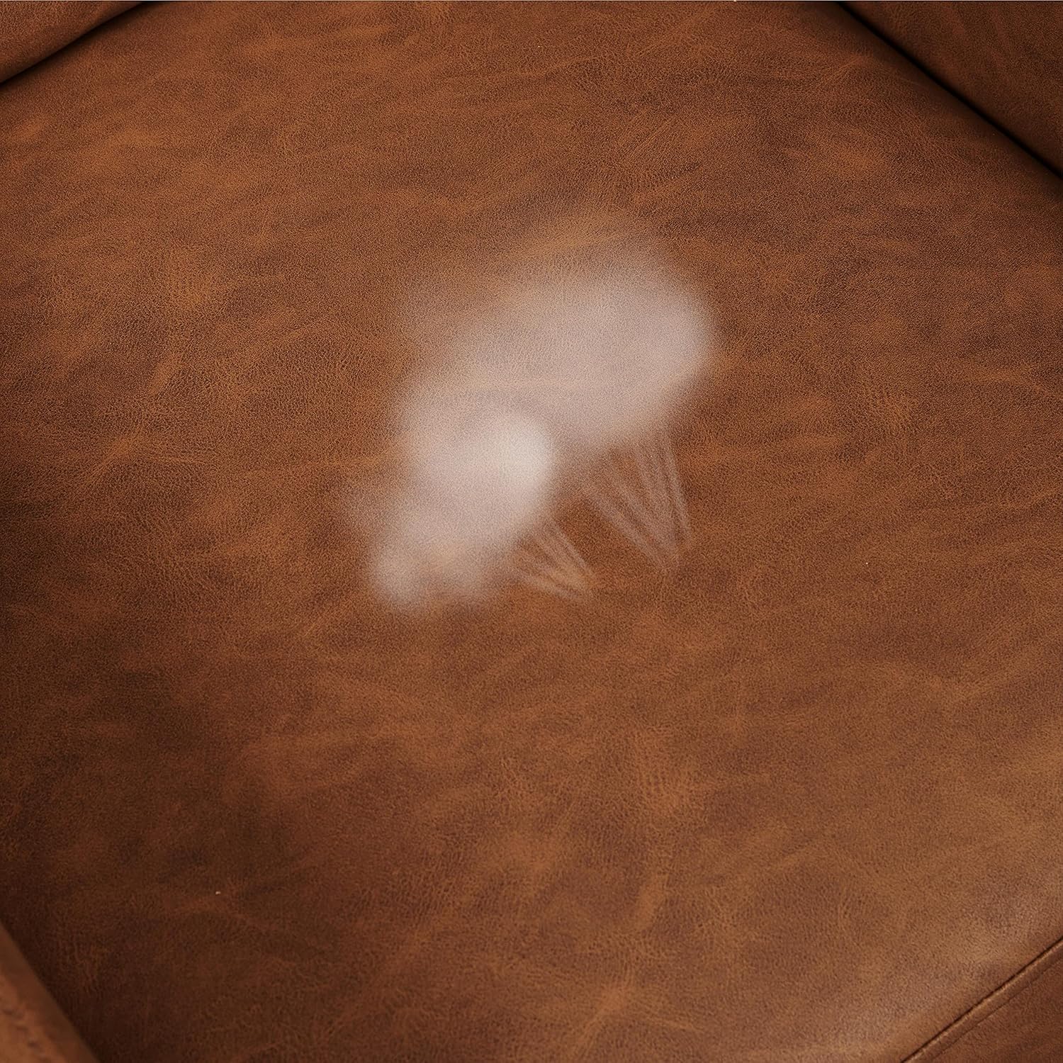 Topeakmart Faux Leather Recliner Sofa Mid-Century Modern Single Reclining Chair Adjustable Back & Footrest Tufted Upholstered Sofa with Pocket Spring Living Room Bedroom Home Theater 2 Pieces Brown