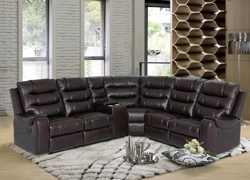 Sofas, 2 Recliner Seat, Brown