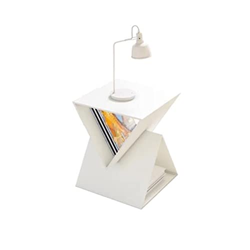 Couch End Table Small End Table,Metal Side Table 3 Tier Nightstand, Square Accent Coffee Table Sofa Side Table, Waterproof Indoor Outdoor Snack Table for Living Room Bedroom Office Corner Tables for