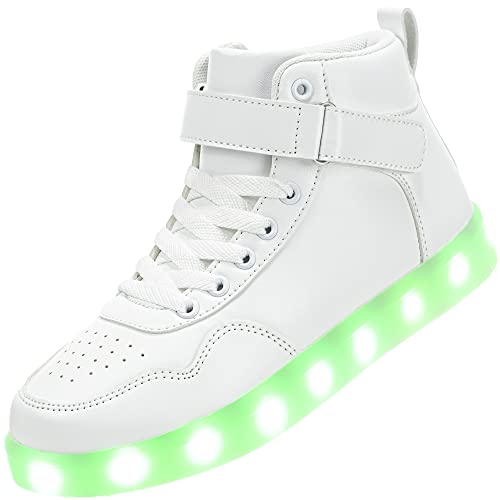 APTESOL Unisex LED Shoes High Top Light Up Sneakers for Women Men