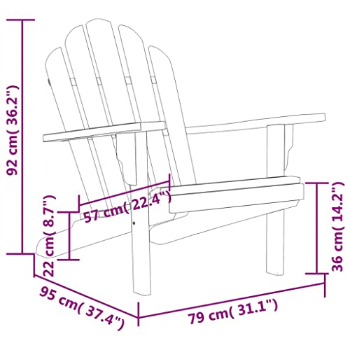 Patio Adirondack Chair 31.1