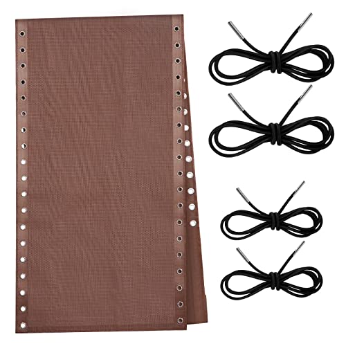 Queekay Zero Gravity Chair Replacement Fabric with 4 Bungee Cord Anti Gravity Lounge Chair Cloth Mesh Zero Gravity Chair Repair Kit for Patio Recliner Chair Outdoor Lawn Pool (Blue,63 x 17 Inch)