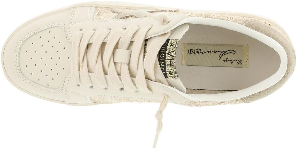 VINTAGE HAVANA Women's Reflex Sneaker, Natural/Gold, 8.5