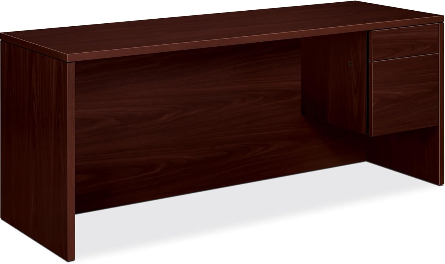 HON 10500 72 by 24 by 29-1/2-Inch 3/4 Right Pedestal Credenza, Mahogany Frame/Top