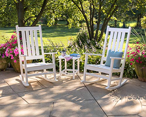 POLYWOOD Vineyard 3-Piece Rocking Set (White)