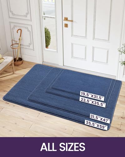 DEXI Door Mat Entryway Doormat Front Entrance Non-Slip Low Profile Washable for Inside Entry 19.5