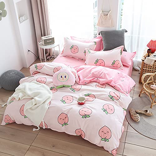 Feelyou Cloud Sky Duvet Cover Set for Girls Rainbow Bedding Set Kids Comforter Cover Cute Lightweight Soft Pink and SkyBlue Bedroom Decor Lovely Teens Bedspread Cover Full Size Zipper