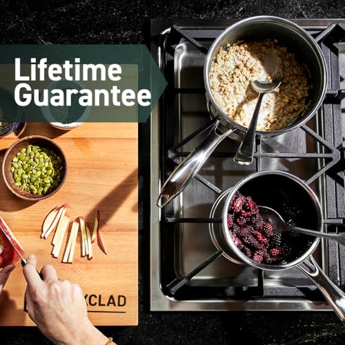 HexClad Hybrid Nonstick 1-Quart Saucepan with Tempered Glass Lid, Stay-Cool Handle, Dishwasher Safe, Induction Ready, Compatible with All Cooktops