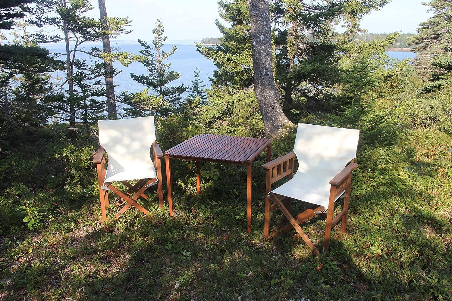 BYER OF MAINE, Pangean Picnic Bundle, Nomad Table and Campaign Chairs, Green