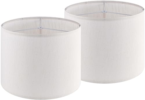 Lamp Shades Set of 2 Drum Shaped Bamboo Patterned Fabric Lampshade 14