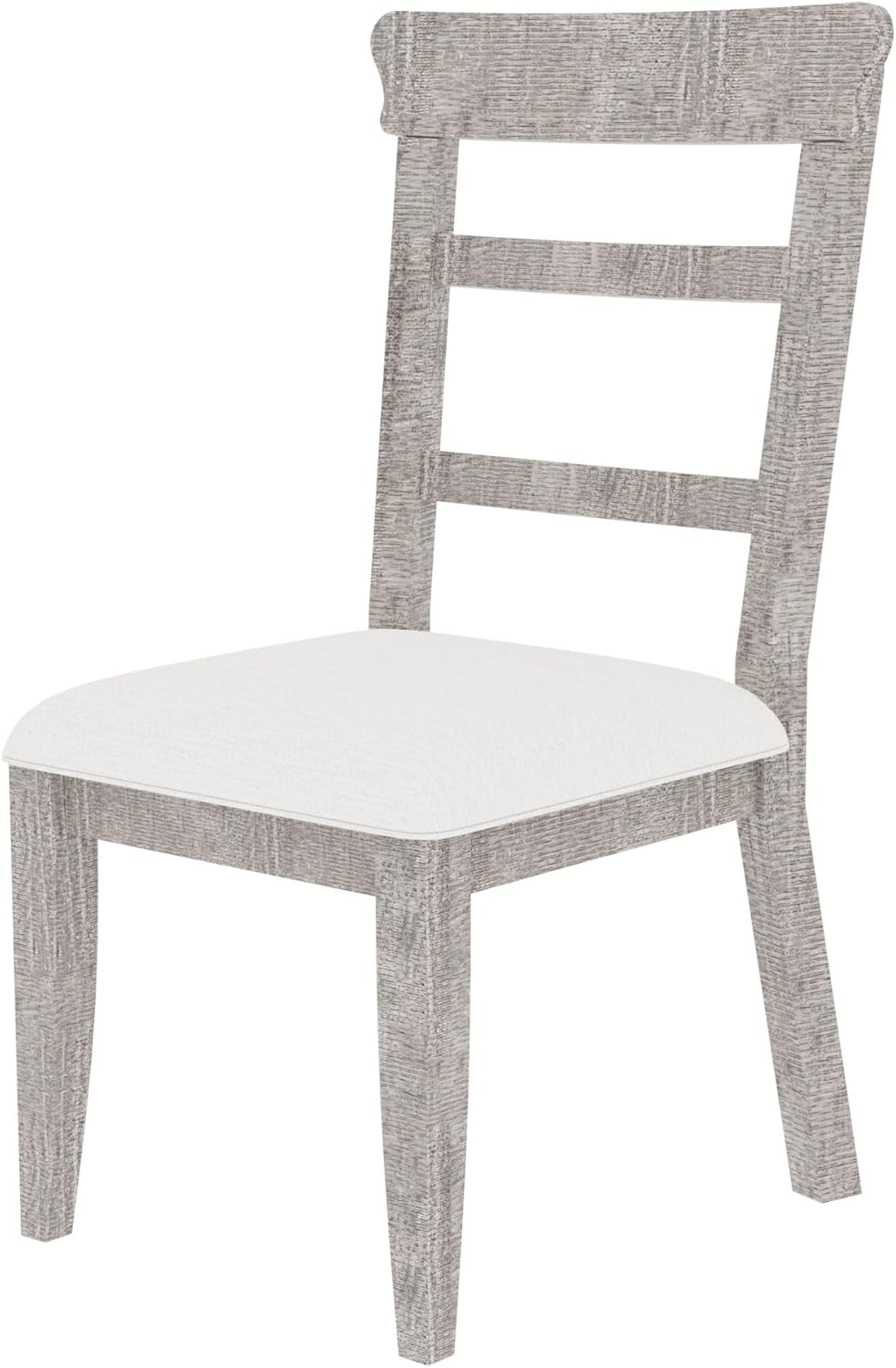 Upholstered pine wood Dining Chairs (19.1 * 24 * 37.4inch) Set of 2, Dining Room Kitchen Side Chair Ladder Back Side Chairs Gray