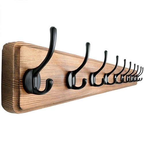 Dseap Coat Rack Wall Mounted: 10 Hooks, 38-1/4