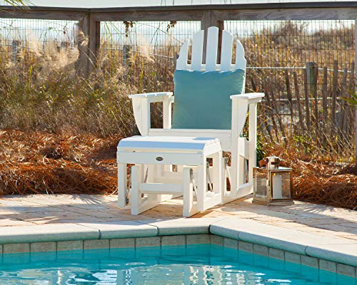 POLYWOOD ADSGL-1TE Classic Adirondack Glider Chair, Teak