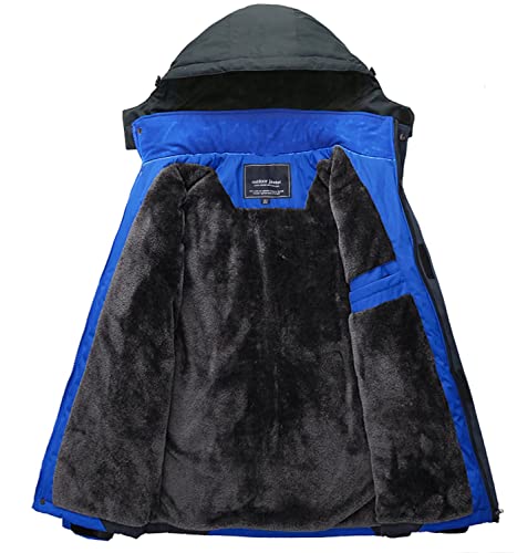 MAGCOMSEN Men's Winter Coats Water Resistant Ski Snow Jacket Warm Fleece Parka Raincoats With Multi-Pockets