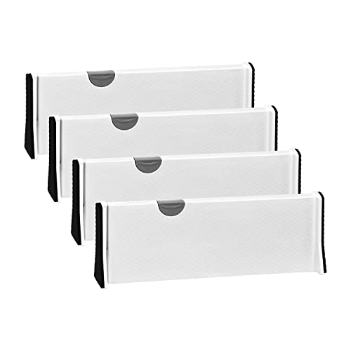 JONYJ Drawer Dividers Organizer 5 Pack, Adjustable Separators 4