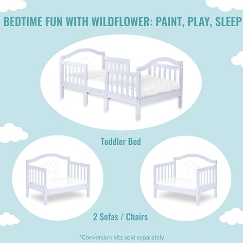 Wildflower 3-in-1 convertible Toddler Bed, Sunny Yellow