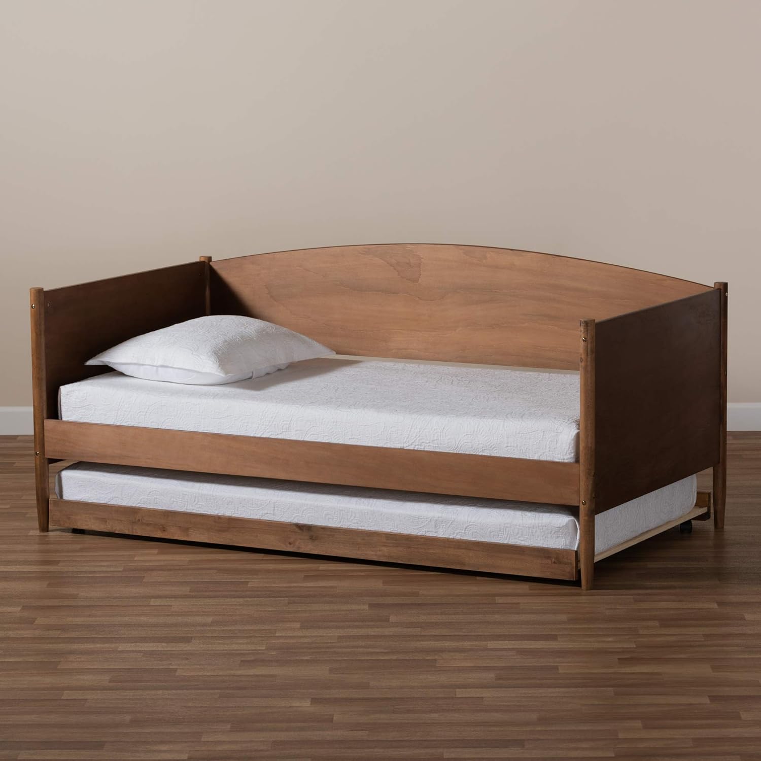 Baxton Studio Trundle, Single, Ash walnut