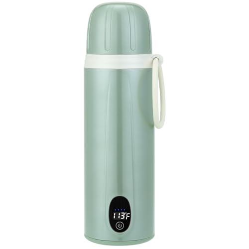 Portable Water Warmer, Milk Warmer for Breastmilk or Formula,14 Ounce Large Capacity, 9000mAh Battery Power - Up to 12h, Water Warmer for Baby Brew Formula,Travel Friendly, On The Go, Pink