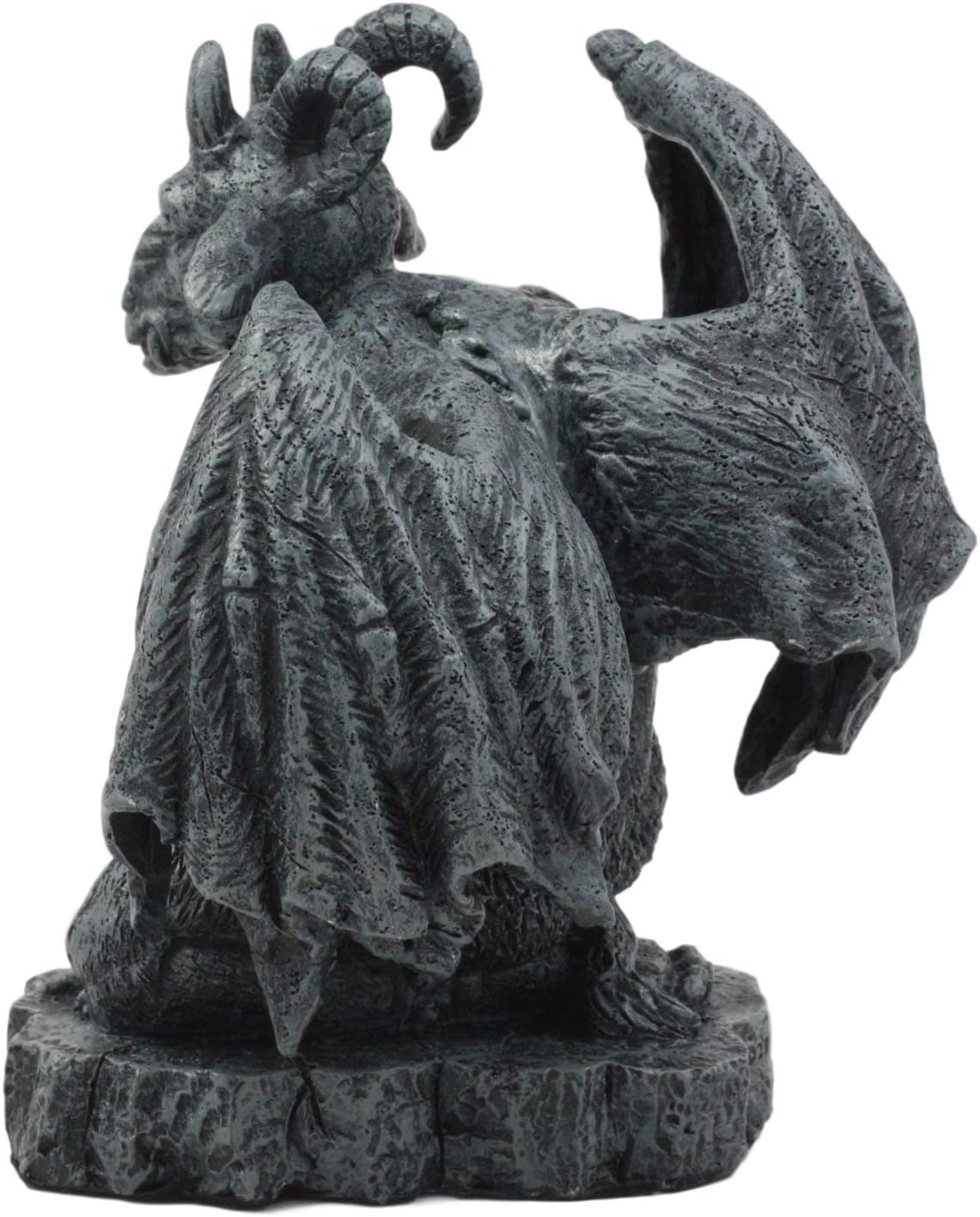Ebros Gift Crouching Winged Guardian Baphomet Sabbatic Goat Gothic Gargoyle Statue Faux Stone Resin Devil Chimera Warden of Evil Sculpture