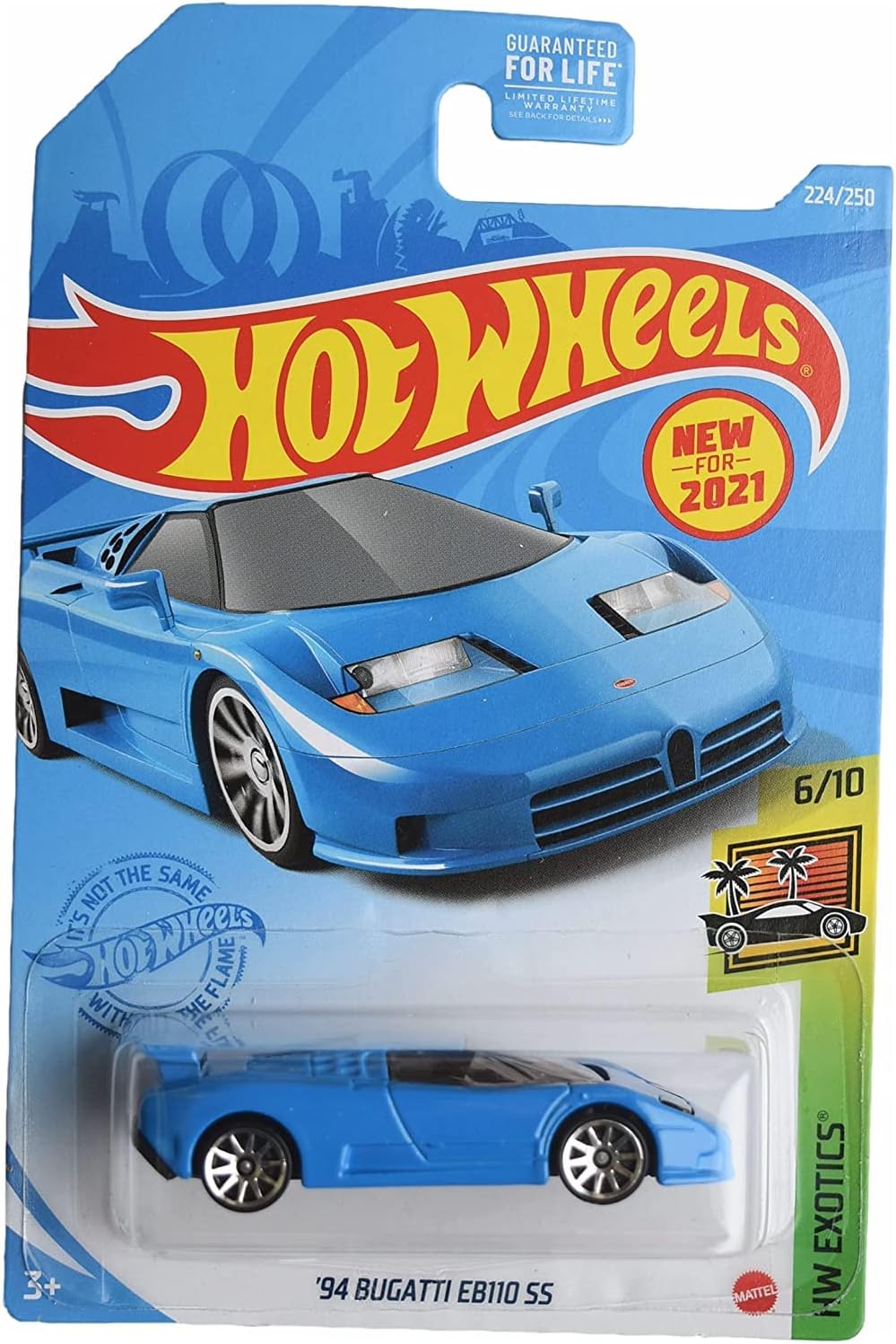 Hot Wheels '94 Bugatti EB110 SS, [Blue] 224/250 Exotics 6/10