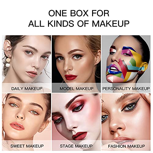 All-in-one Holiday Make up Gift Set | Makeup Kit for Women Full Kit Essential Starter Bundle Include Eyeshadow Palette Lipstick Blush Foundation Concealer Face Powder Mascara Lipgloss Brush