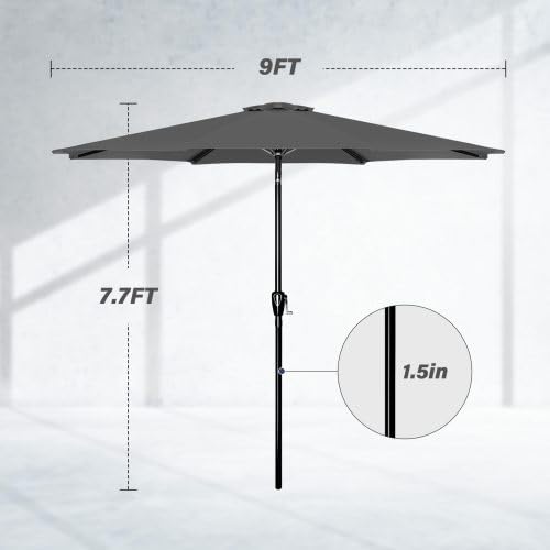GERRIT Yard Umbrella Outdoor Table Market