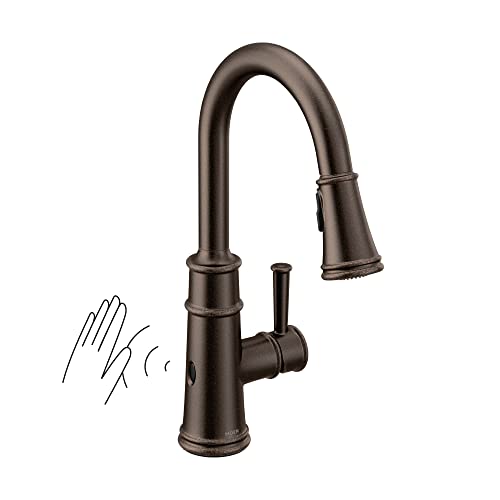 Moen 7260BL Belfield One-Handle Pulldown Kitchen Faucet Featuring Power Boost and Reflex, Matte Black