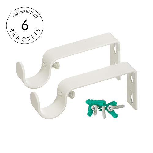 Ivilon Drapery Window Curtain Rod - Knob Design, 1 Inch Rod, 48 to 86 Inch. Satin Nickel