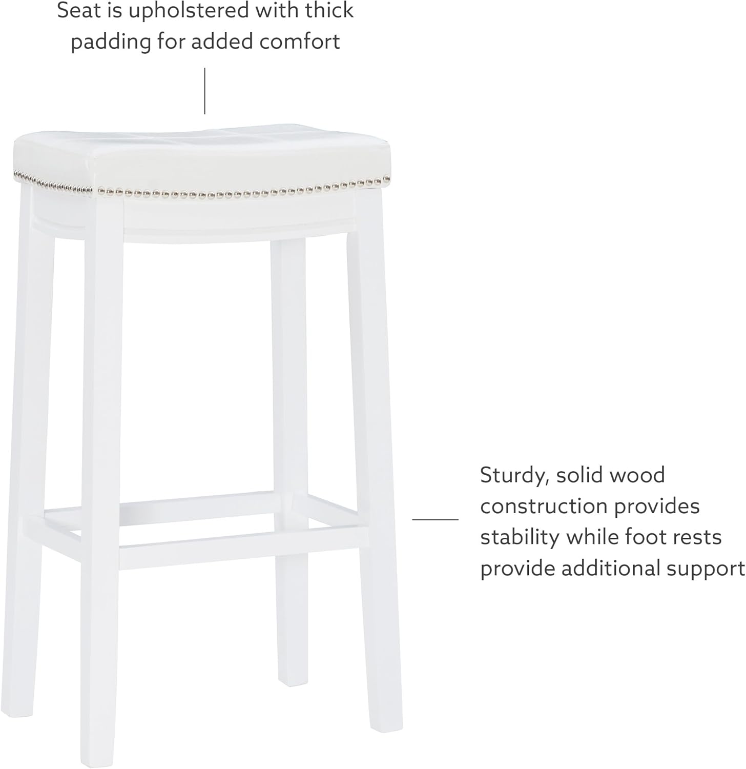 Linon Claridge White 32.25