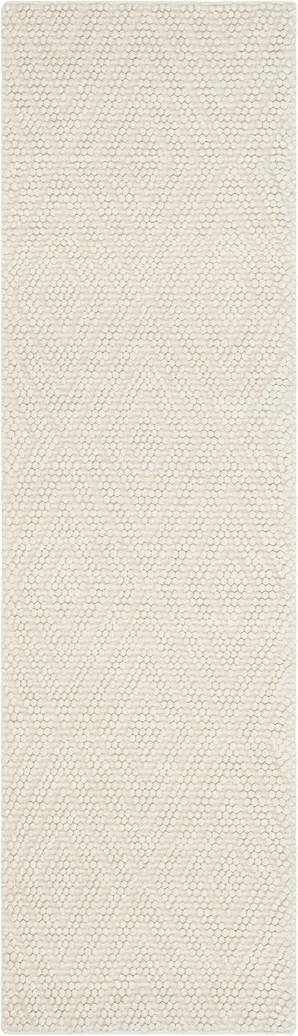 SAFAVIEH Natura Collection Runner Rug - 2' x 12', Ivory, Handmade Wool, Ideal for High Traffic Areas in Living Room, Bedroom (NAT623A)