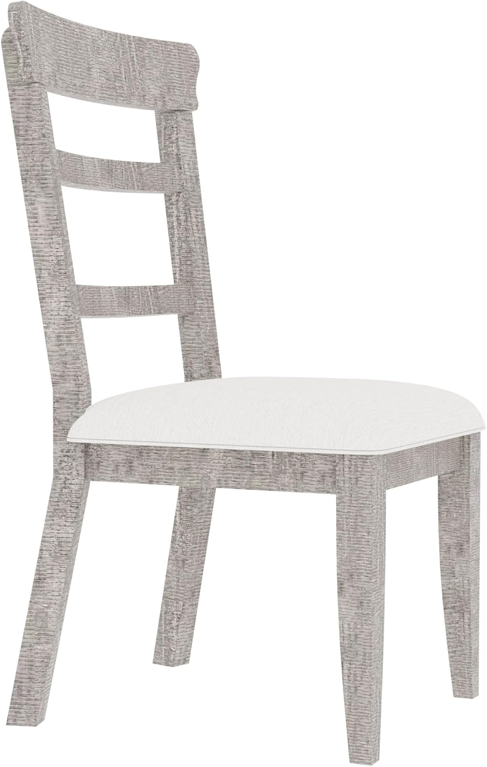 Upholstered pine wood Dining Chairs (19.1 * 24 * 37.4inch) Set of 2, Dining Room Kitchen Side Chair Ladder Back Side Chairs Gray