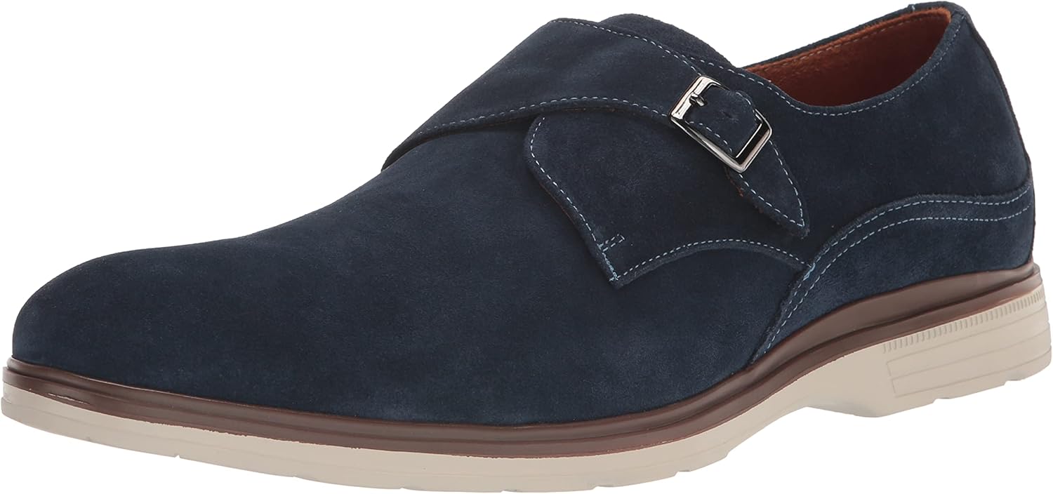 Stacy Adams Men's Taylen Monk-Strap Loafer, Navy, 12