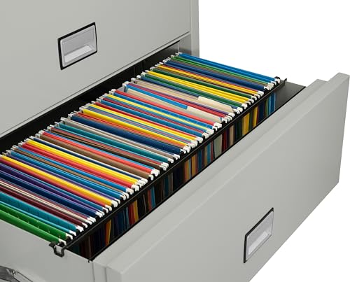 Phoenix Lateral 31 inch 2-Drawer Fireproof File Cabinet with Key Lock, Water Seal, Black, LAT2W31B