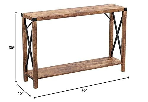 Safdie Console Sofa Table, L47xW15xH30 inches, Dark Taupe