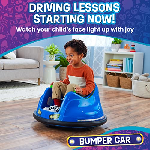 Flybar FunPark 6V Bumper Car for Toddlers, Kids Bumper Car, Electric Toddler Ride On Toys for Kids, Baby Bumper Car, Ages 1.5-4 Years, LED Lights, 360 Degree Spin, Supports up to 66 pounds (No Remote)