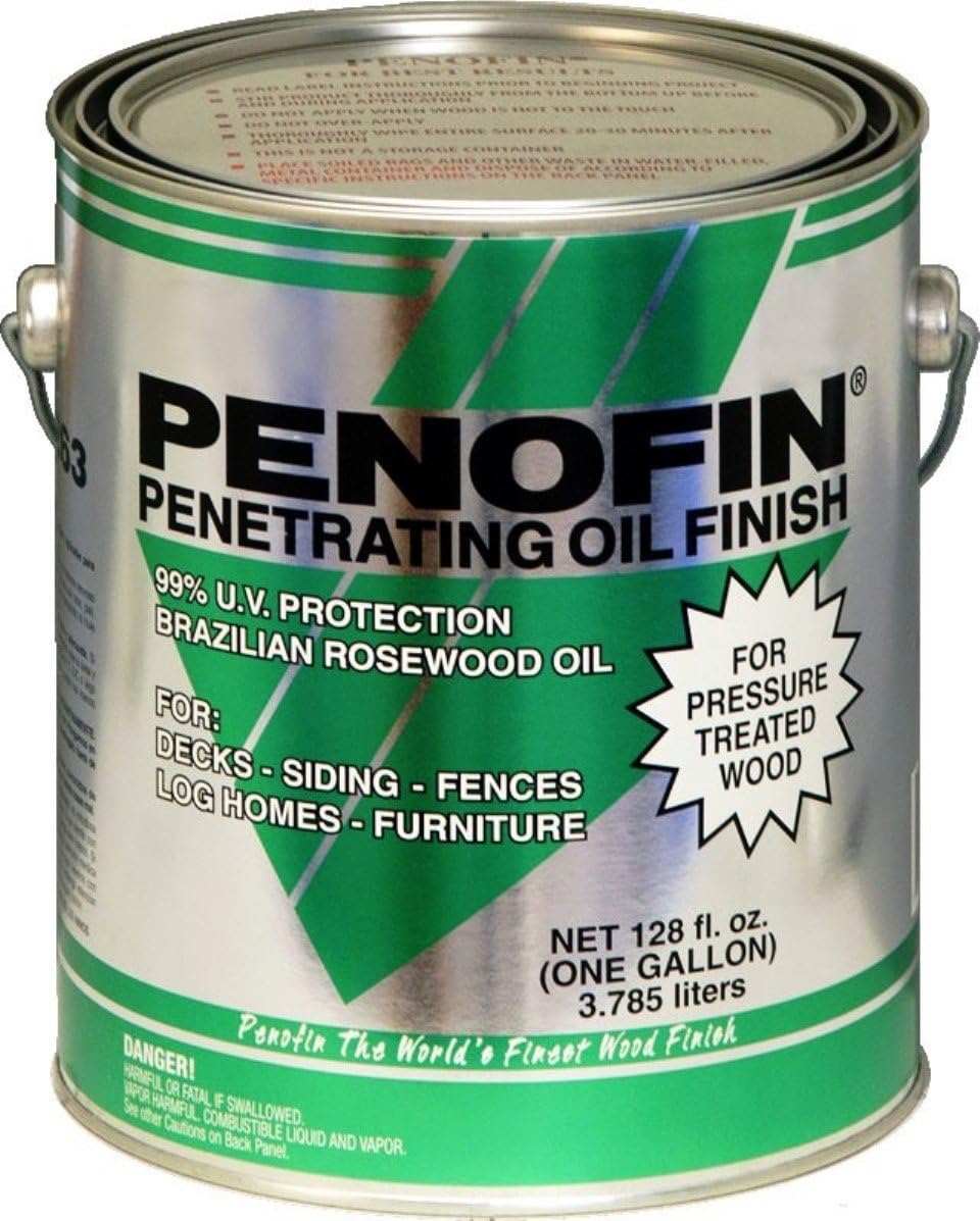 Penofin F3PTTGA Penetrating Oil Finish for Pressure Treated Wood, Tahoe ~ Gallon